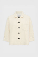 NINON OVERSHIRT STYLE PLAIN TWEED JACKET