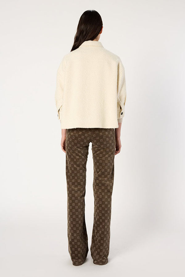 NINON OVERSHIRT STYLE PLAIN TWEED JACKET