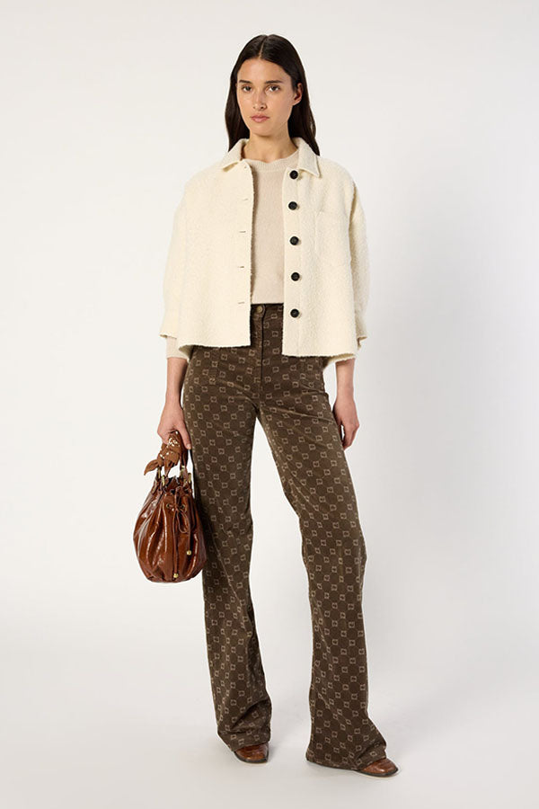 NINON OVERSHIRT STYLE PLAIN TWEED JACKET