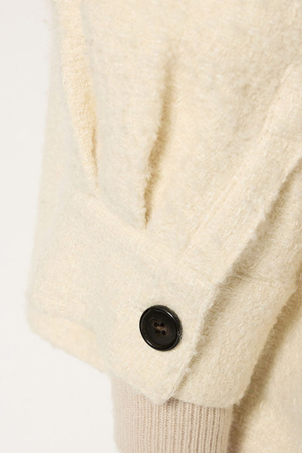NINON OVERSHIRT STYLE PLAIN TWEED JACKET