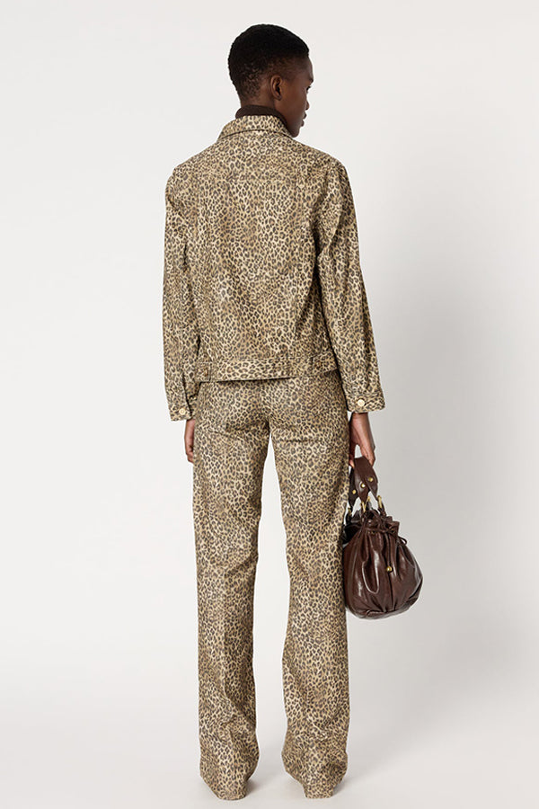 NERINE SHORT NEEDLECORD LEOPARD JACKET