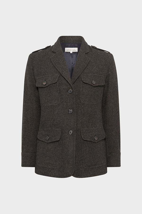 NADIRA HERRINGBONE JACKET
