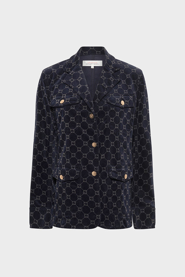 NYSSA MONOGRAM VELVET JACKET