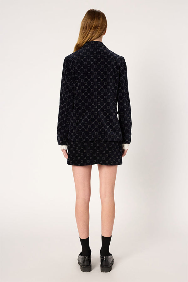 NYSSA MONOGRAM VELVET JACKET
