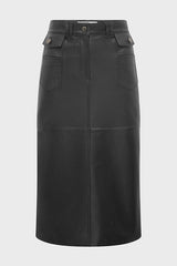 EMMA STRAIGHT LEATHER SKIRT