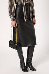 EMMA STRAIGHT LEATHER SKIRT