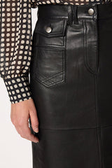 EMMA STRAIGHT LEATHER SKIRT