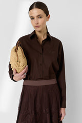CHRINA TAUPE POPLIN SHIRT