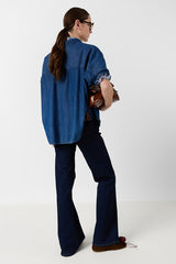 CESS FLOWING DENIM OVERSIZED SHIRT