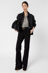 CEONIE TWO TONE PRINTED FLUID SHIRT