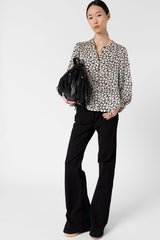 CEONIE TWO TONE PRINTED FLUID SHIRT