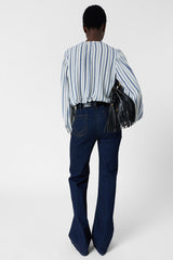 CAMMIE FLOWING CHAIN PRINT BLOUSE