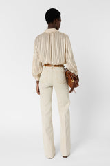 CRINA FLOWING STRIPED JACQUARD SHIRT