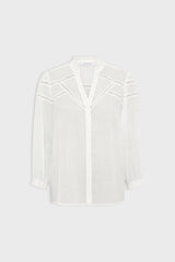 CRISTEL ECRU FINE EMBROIDERY SHIRT