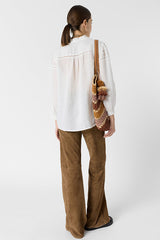 CRISTEL ECRU FINE EMBROIDERY SHIRT