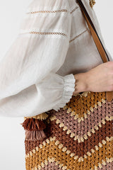 CRISTEL ECRU FINE EMBROIDERY SHIRT