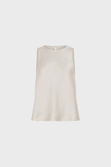 CALLISTA ECRU ECRU SLEEVELESS SILK TOP