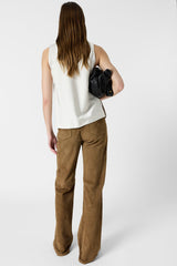 CALLISTA ECRU ECRU SLEEVELESS SILK TOP