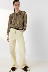 CARINNE FLOWING FLORAL BLOUSE
