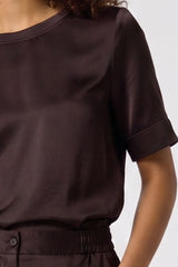 CILEIA CINNAMON SILK TOP