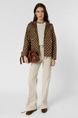 JULINE ROPE SHORT MONOGRAMMED PARKA