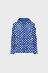 JULINE NAVY SHORT MONOGRAMMED PARKA