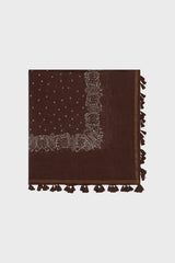 DONIA PRINTED COTTON SILK SQUARE SCARF
