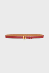 LE LAUREN RED SIGNATURE LEATHER BELT