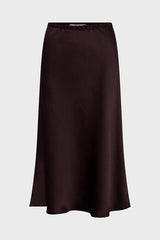 JOLANA CINNAMON MIDI SATIN SKIRT