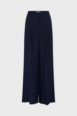AYLA STRIPED WIDE LINEN TROUSERS