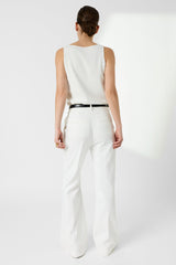 AUDEA FLARED COTTON TROUSERS