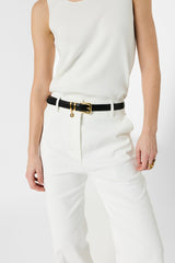 AUDEA FLARED COTTON TROUSERS