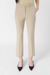 ALYA BEIGE TAILORED ELASTICATED BACK TROUSERS