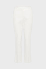 AURIA ECRU ELASTICATED BACK COTTON TROUSERS