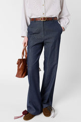AMORA DENIM WIDE LEG TROUSERS