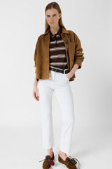 ADELA WHITE SLIM COTTON JEANS