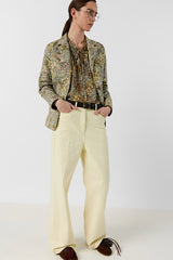 AELINA YELLOW STRAIGHT WIDE JEANS