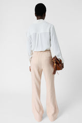 ALAYNA STRAIGHT LINEN BLEND TROUSERS