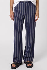 AINAIS STRIPED STRAIGHT TROUSERS