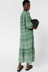 RIHAM LONG GRAPHIC PRINT DRESS
