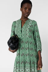 RIHAM LONG GRAPHIC PRINT DRESS