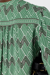 RIHAM LONG GRAPHIC PRINT DRESS