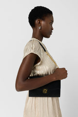 RIONNA GOLD LUREX LONG FITTED DRESS