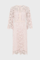 RADIA NUDE LACE MIDI DRESS
