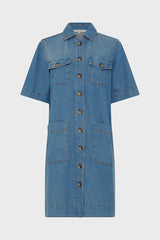 RANI STRAIGHT DENIM POCKETS DRESS
