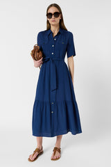RAINA INK LONG SHIRT DRESS