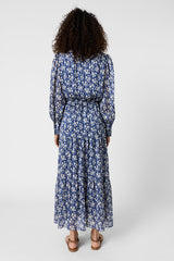 RUVIA FITTED FLOWERS MAXI DRESS