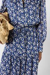 RUVIA FITTED FLOWERS MAXI DRESS