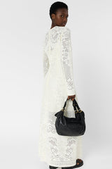 RIYANE ECRU LONG LACE DRESS