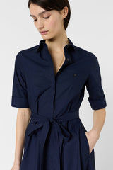 RANA INK LONG COTTON SHIRT DRESS